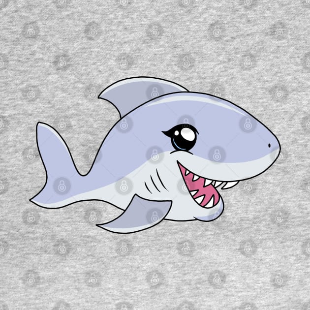 Cute Kawaii Shark by valentinahramov
